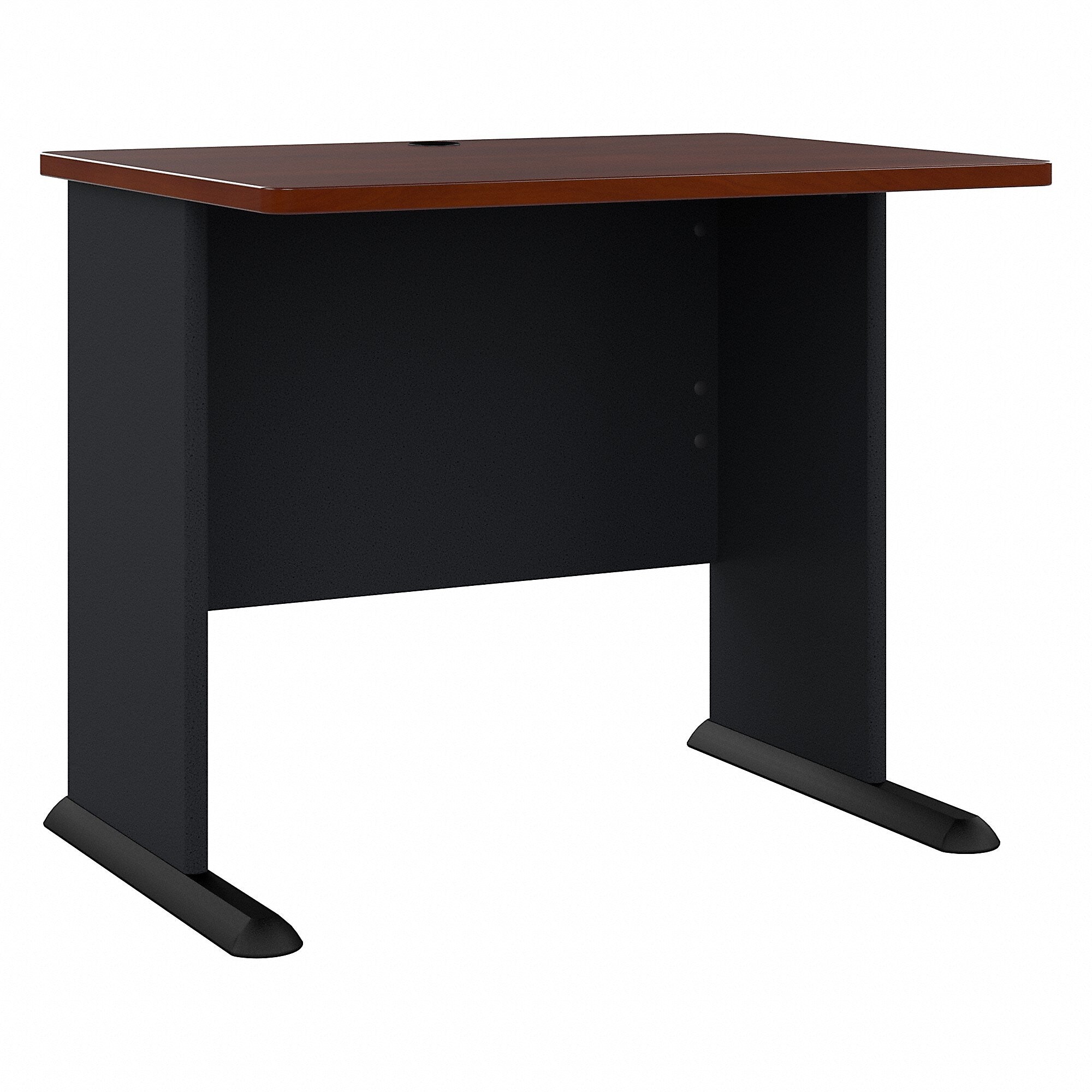 Bush Business Furniture Cubix 36"W Desk, Hansen Cherry/Galaxy (WC90436A)