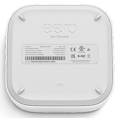 eero Pro 6E AX & AC2402 Tri-Band Mesh Wi-Fi Router, White (EOS011111)