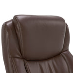 La-Z-Boy Delano Ergonomic Leather Executive Big & Tall Chair, 400 lb. Capacity, Chocolate Brown/Gray (CHR10045C)