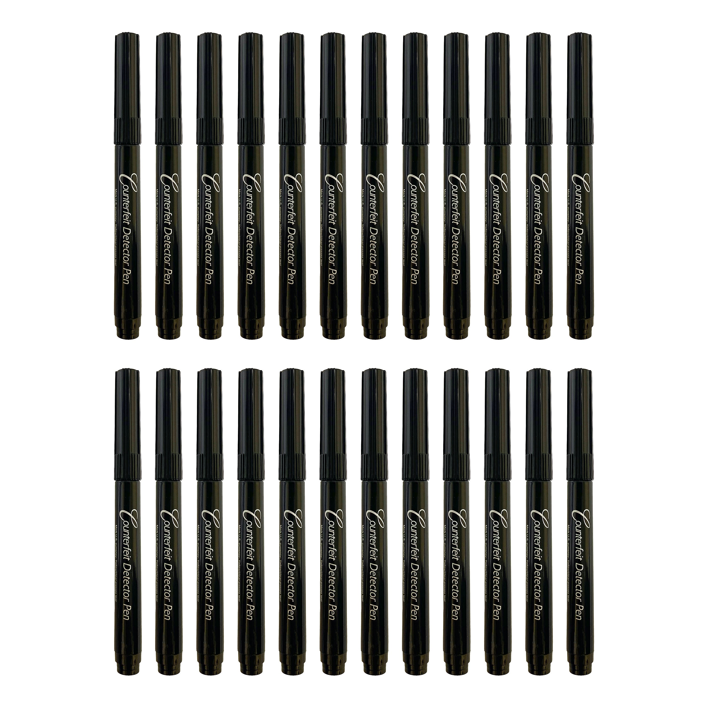 Dri Mark Pocket Counterfeit Pens, Black, 24/Carton (351B24S)