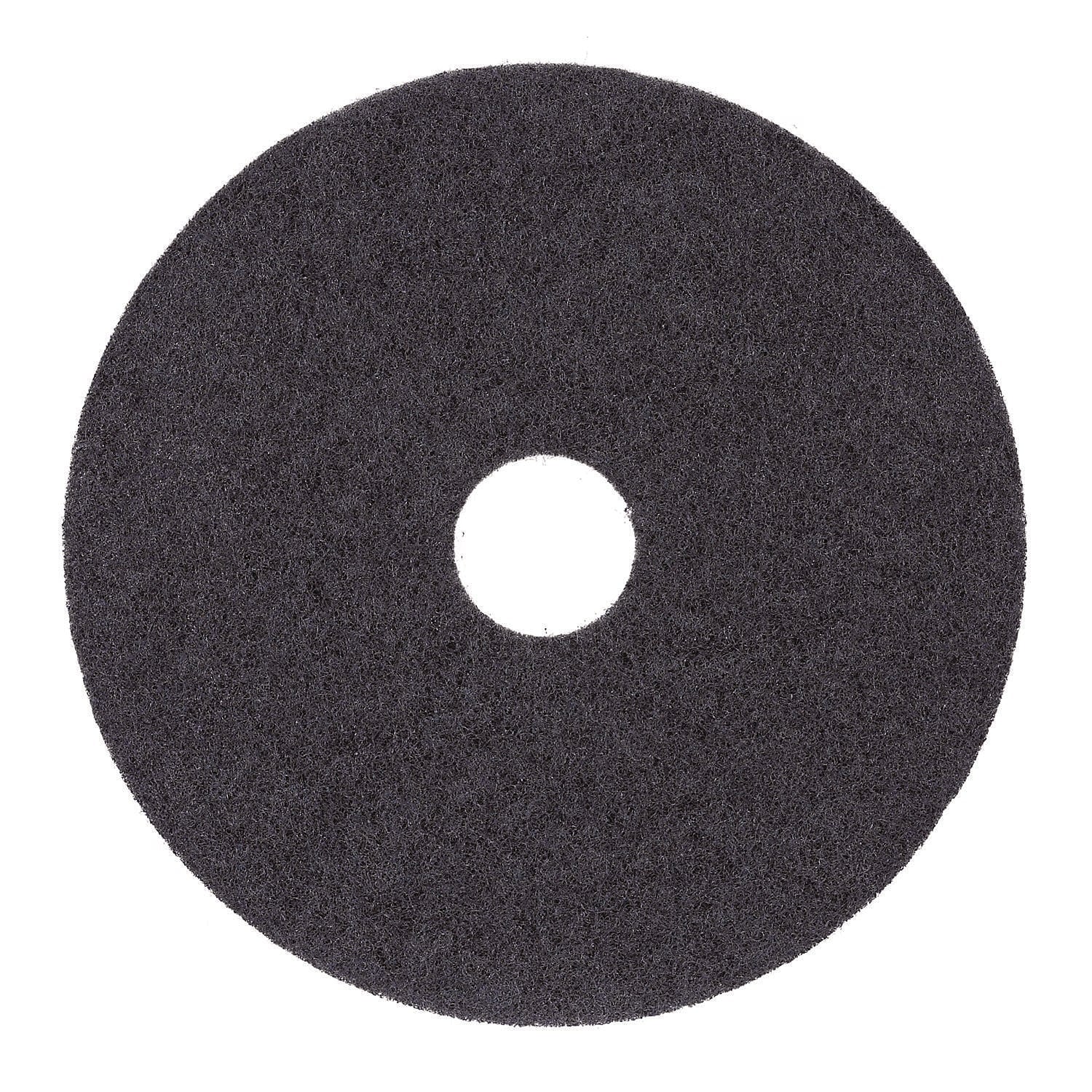 Boardwalk 12" Stripper Floor Pad, Black, 5/Carton (BWK4012BLA)
