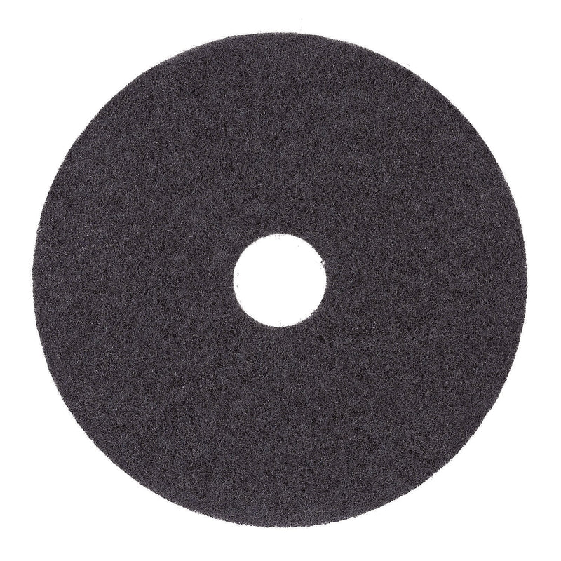 Boardwalk 12" Stripper Floor Pad, Black, 5/Carton (BWK4012BLA)