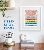 Carson Dellosa Education True to You 8.5" x 11" Motivational Classroom Mini Posters, 12/pack (106078)