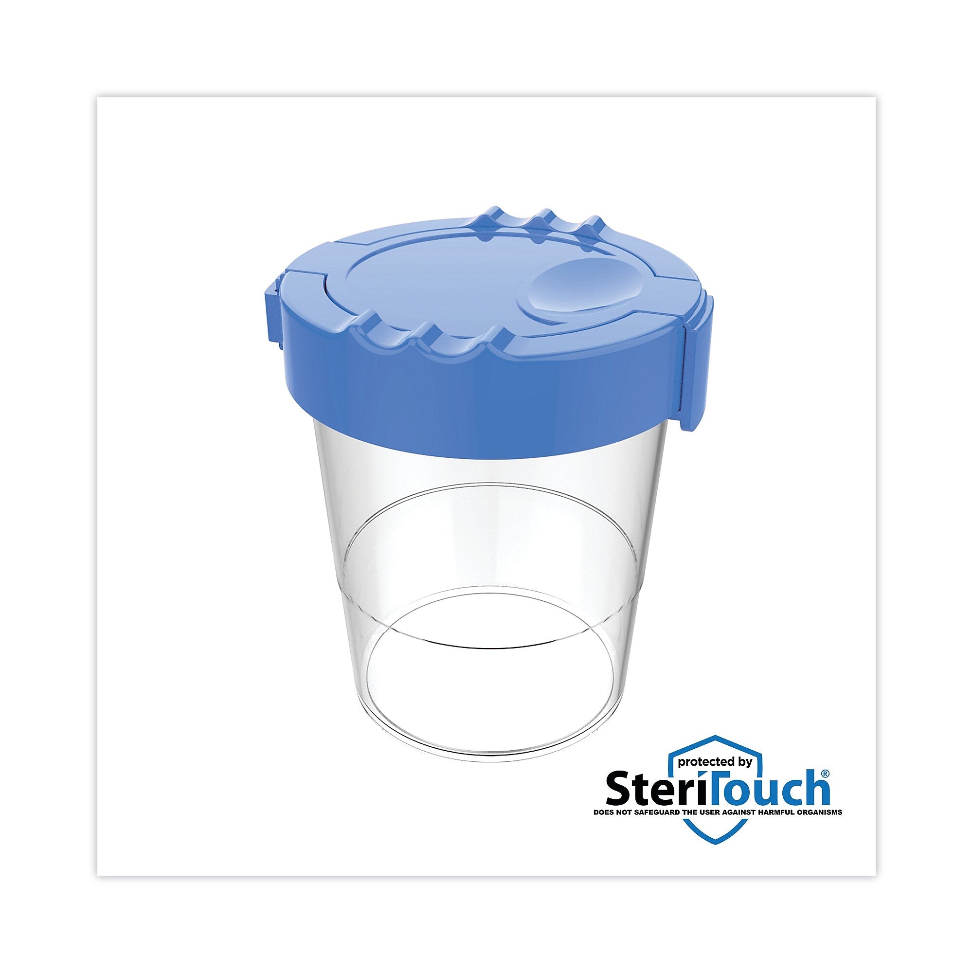 deflecto No Spill Paint Cup, 3.46 w x 3.93 h, Blue