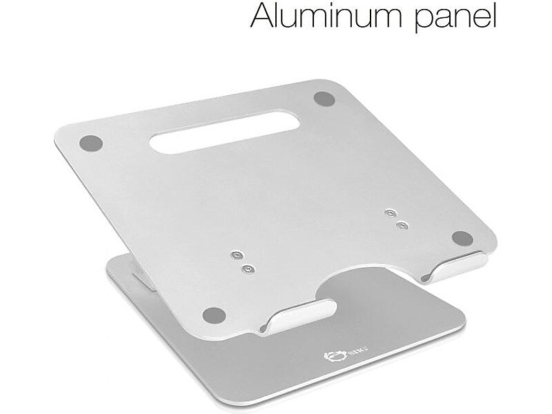 SIIG Adjustable Aluminum Stand for Laptops and Macbooks, Silver (CE-MT2C12-S1)