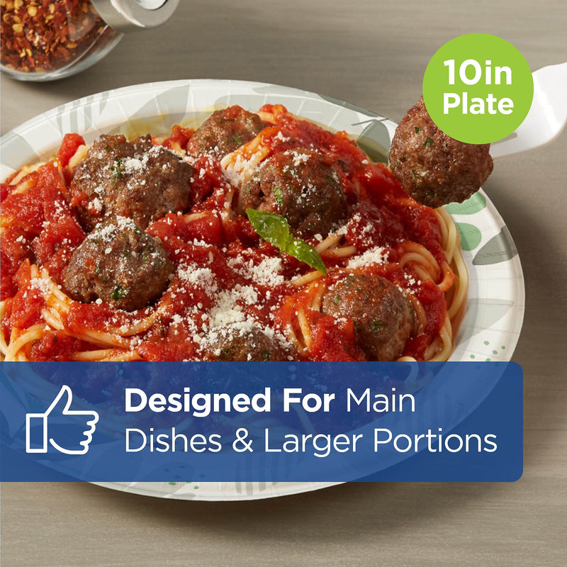 Dixie Ultra Pathways 10" Paper Plates, Multicolored, 125 Plates/Pack (SXP10PATH)