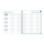 2025-2026 Blue Sky Teacher Dots 8.5" x 11" Academic Year Weekly & Monthly Planner, Plastic Cover, Multicolored (100330-A26)