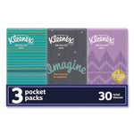 Kleenex On The Go Packs Facial Tissue, 3-Ply, 10 Tissues/Pouch, 3 Pouches/Pack, 36 Packs/Carton (11976)