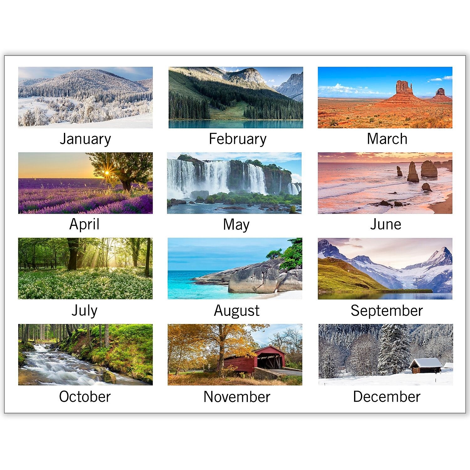 2026 AT-A-GLANCE Panoramic Landscape 21.75" x 17" Monthly Desk Pad Calendar (89802-26)