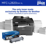 Brother MFC-L2820DW XL Wireless Compact Monochrome All-in-One Laser Printer