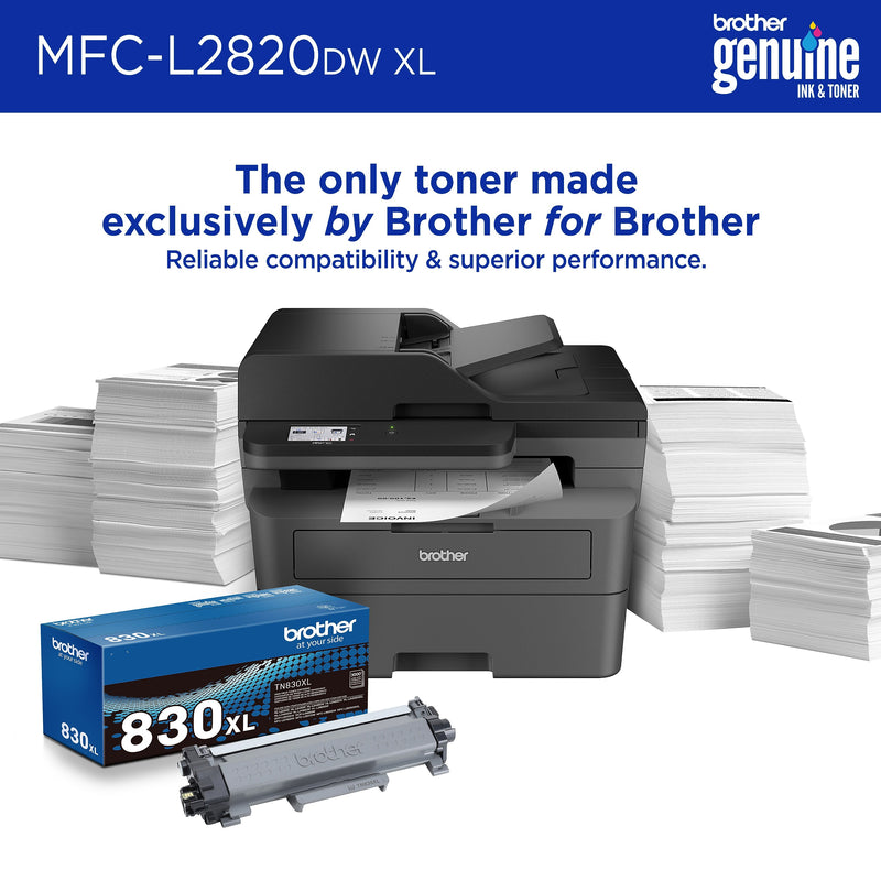 Brother MFC-L2820DW XL Wireless Compact Monochrome All-in-One Laser Printer