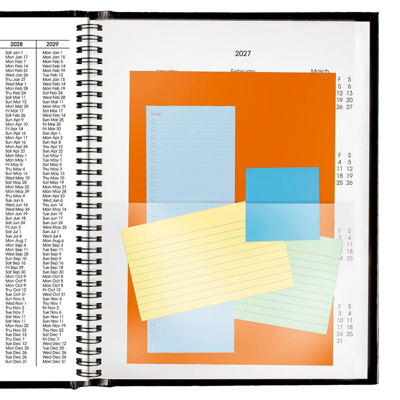 2026 AT-A-GLANCE DayMinder 8" x 11" Weekly Appointment Book Planner, Faux Leather Cover, Black (G520H-00-26)