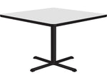 Correll Square-Shaped Dry-Erase Markerboard Cafe Table, 36" x 36", Frosty White/Black (BXT36DES-80)