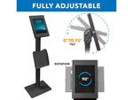 Mount-It! Adjustable Anti-Theft iPad Kiosk with Document Holder, Black (MI-3770B_G10)