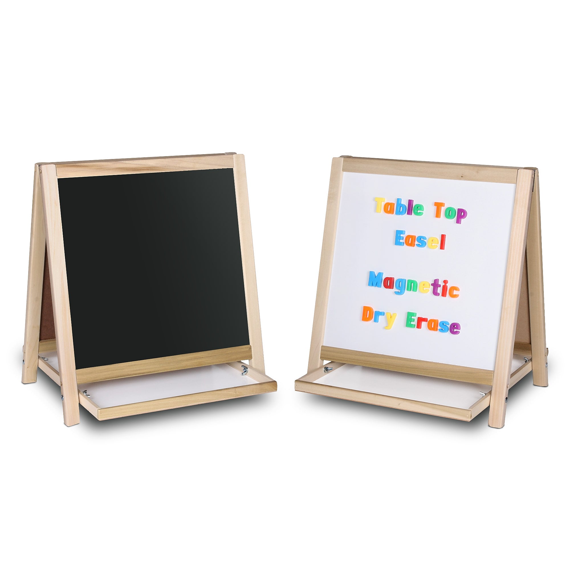 Flipside Dry-Erase Two-Sided Easel, Wood Frame, 19.5" x 18" (17406)