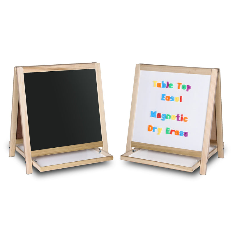 Flipside Dry-Erase Two-Sided Easel, Wood Frame, 19.5" x 18" (17406)