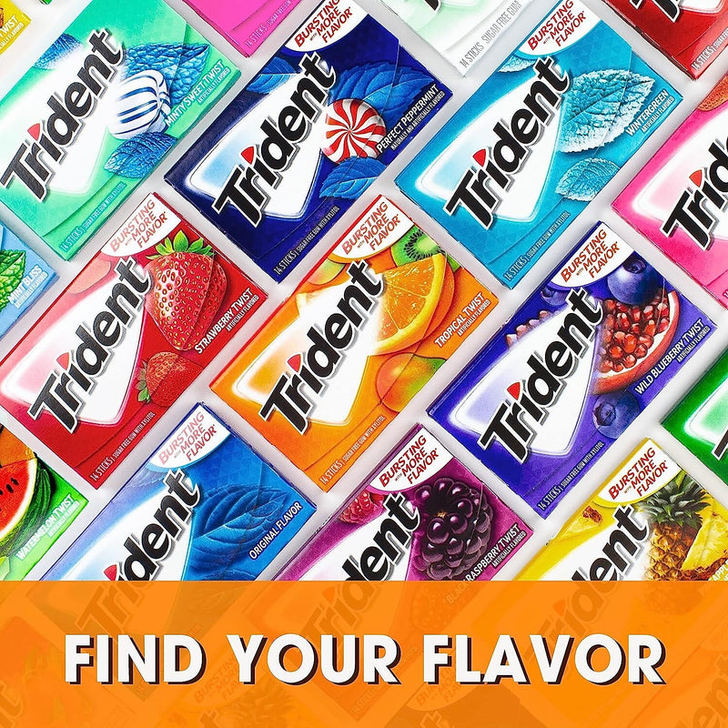 Trident Sugar Free Tropical Twist Gum, 14 Pieces/Pack, 12/Packs (VAM00502)