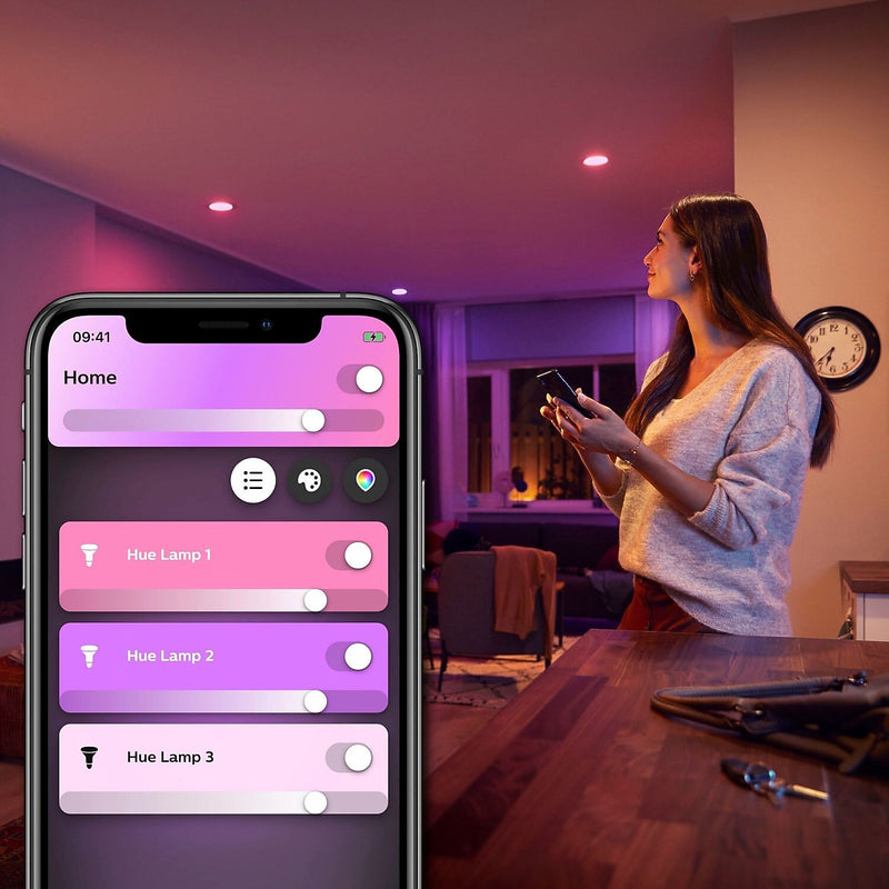 Philips Hue 62W Equivalent E26 LED Smart Downlight, Cool White (578419)