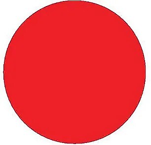 Decker Tape Products Inc. 2" Circle Label, Standard Red, 500 Labels/Roll (DL6131SRL)