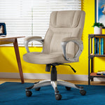 Serta Cyrus Ergonomic Fabric Swivel Executive Chair, Fawn Tan (47911)