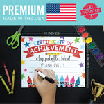 Hadley Designs Colorful Crayons Award Certificates of Achievement for Students 8" x 10", Multicolored, 25/Pack (HDDX004A2EQH3)