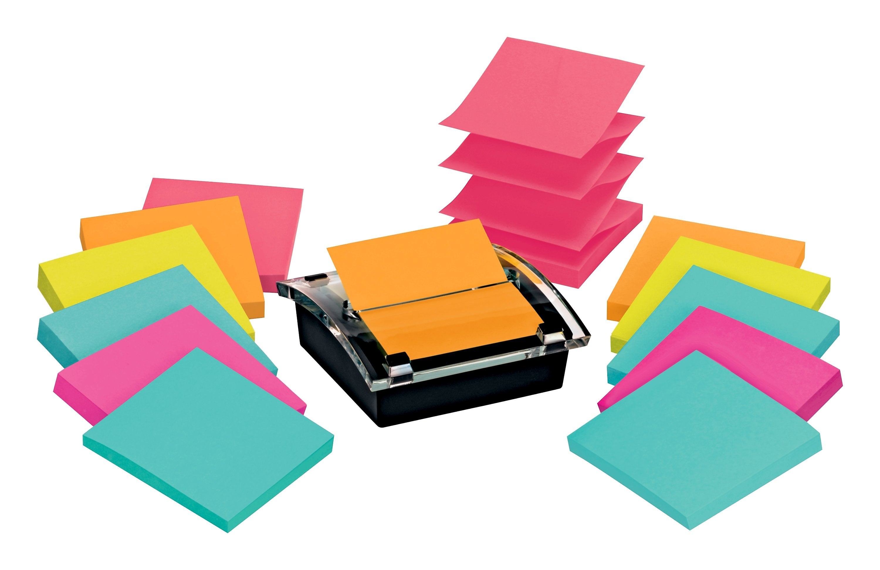 Post-it Super Sticky Pop-Up Notes Dispenser for 3" x 3" Notes, Black, 12 Pads (DS330-SSVA)