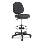 Alera® Interval Series Swivel Task Stool, 100% Acrylic With Tone-On-Tone Pattern, Black