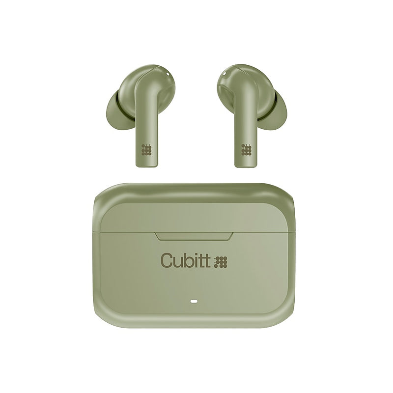 Cubitt Gen 2 Wireless Active Noise Canceling Earbuds, Bluetooth, Green (CTEG2-3)