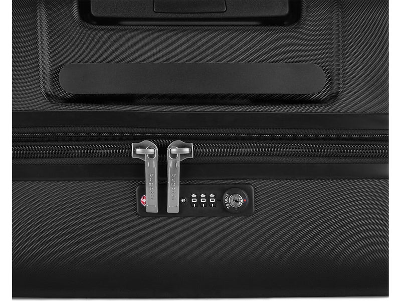 Bugatti Wellington 30" Hardside Suitcase, 8-Wheeled Spinner, TSA Checkpoint Friendly, Black (HLG5128-BLACK)