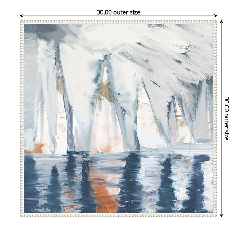 Amanti Art Sailboats In The Mist II by Dan Meneely Framed Canvas Wall Art Print, 30" x 30" (A42678299988)