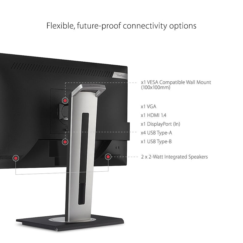 ViewSonic Ergonomic 27" 60 Hz LED Monitor, Black (VG2748A)