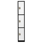 AdirOffice 72'' 3-Tier Black and White Storage Locker (ADI629-203-B-W)