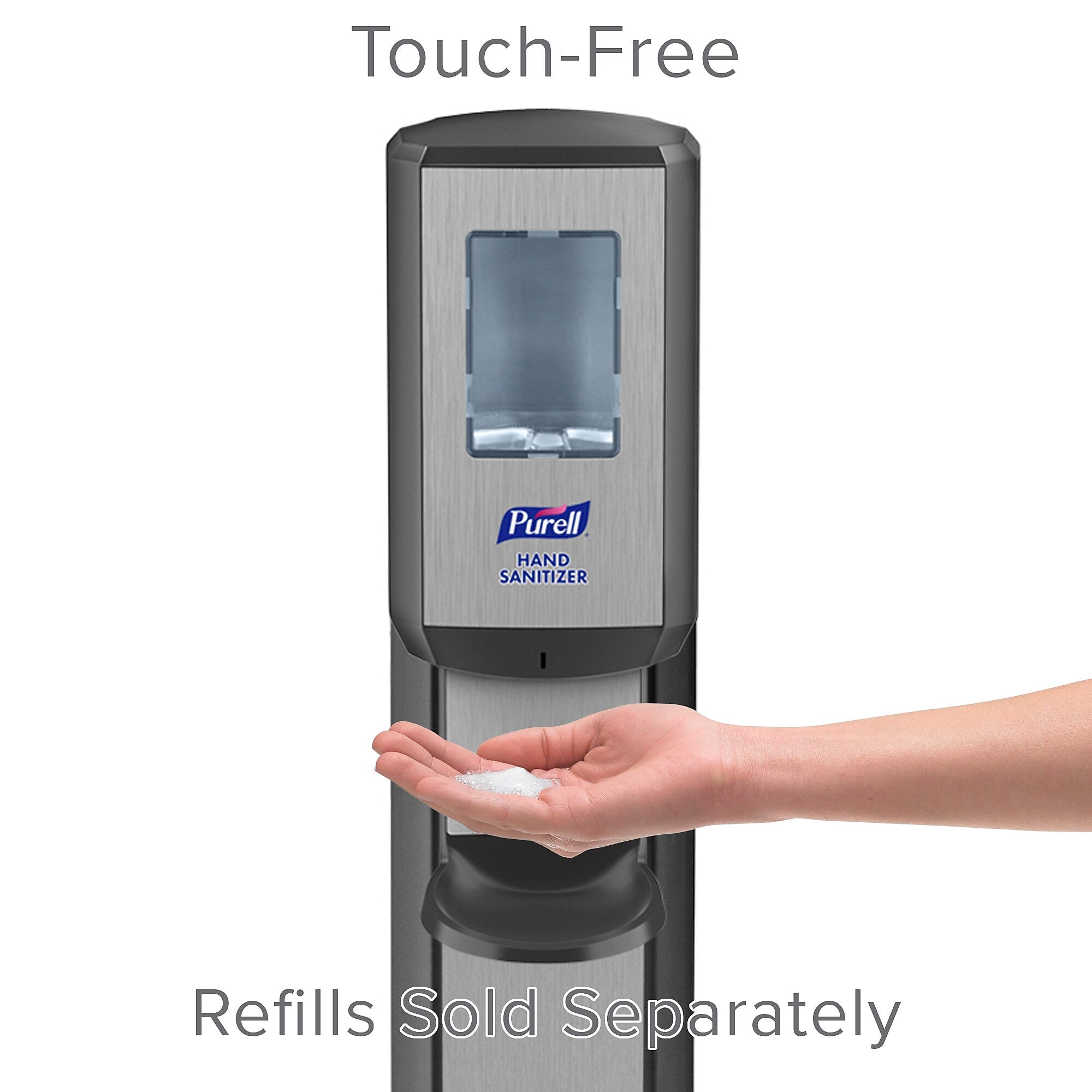 PURELL CS Automatic Floor Stand Hand Sanitizer Dispenser, Graphhite (7518-DS-SLV)