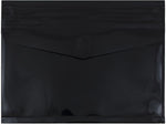 JAM Paper Premium Plastic Document File, Letter, Black, 3/Pack (218V2BLX3)