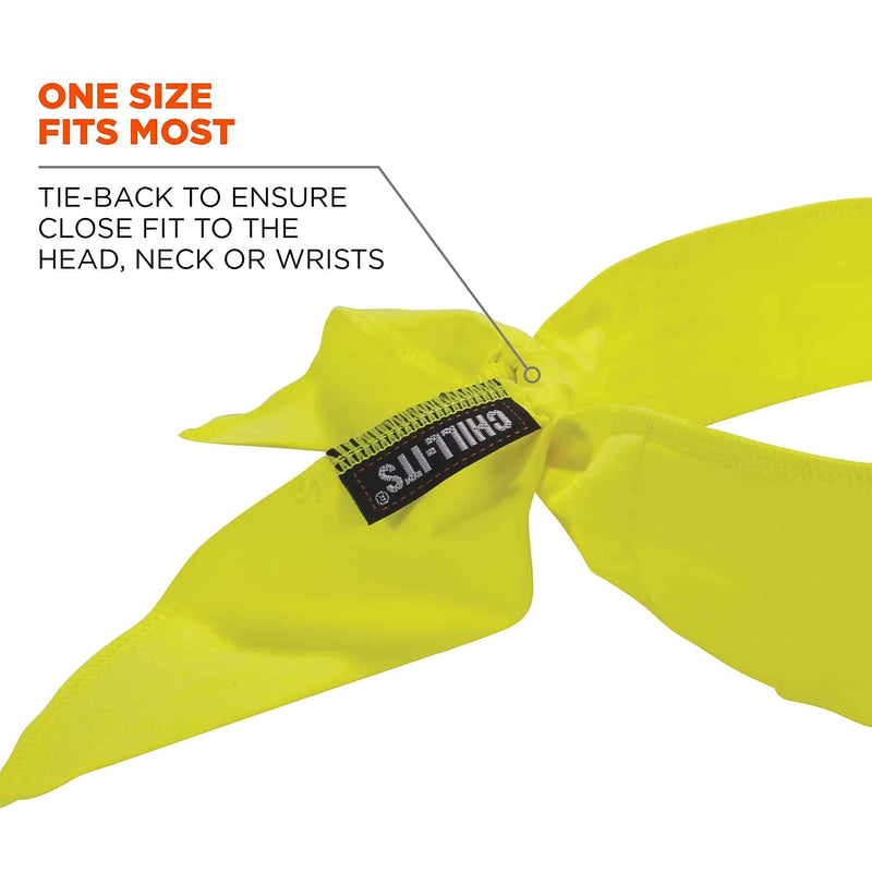 Ergodyne Chill-Its 6700 Cooling Bandana, Lime, One Size (12397)