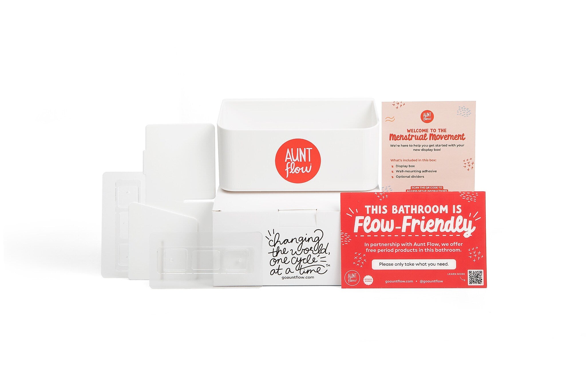 Aunt Flow Sanitary Pad and Tampon Display Box, White (DISP-BOX-2)