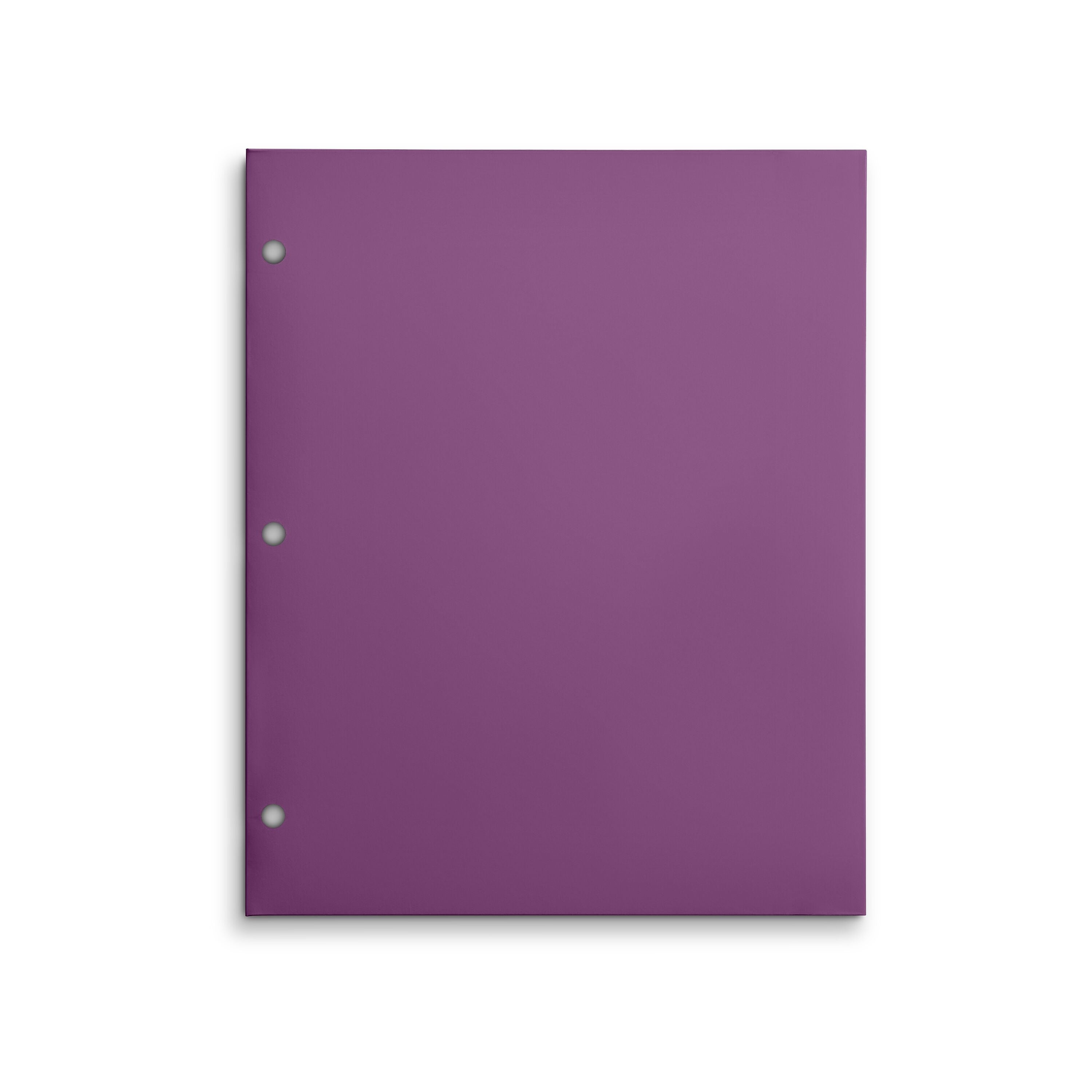 Staples 3-Hole Punched 4-Pocket Paper Presentation Folder, Purple (ST56216-CC)