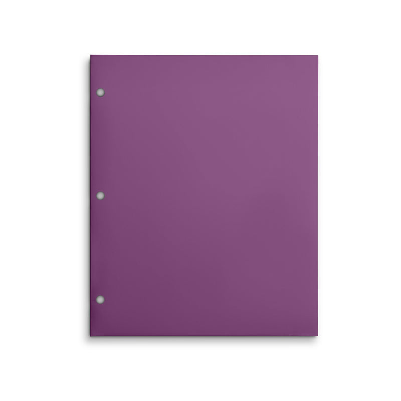 Staples 3-Hole Punched 4-Pocket Paper Presentation Folder, Purple (ST56216-CC)