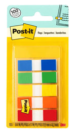 Post-it Flags, .47", Assorted Colors, 100 Flags/Pack (683-5CF)