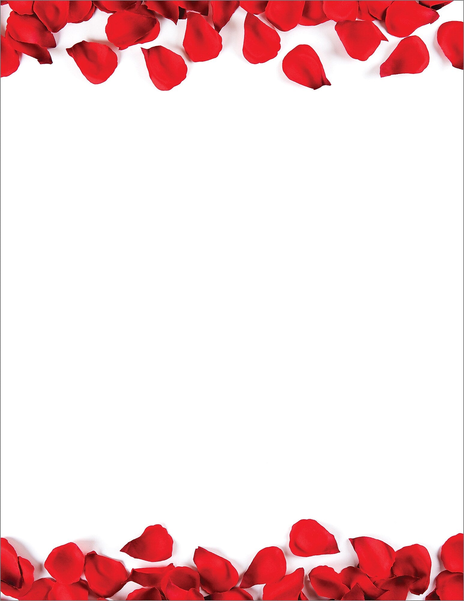 Great Papers Red Rose Petals Elegance Everyday Letterhead, Multicolored, 50 Sheets/Pack (2025006)
