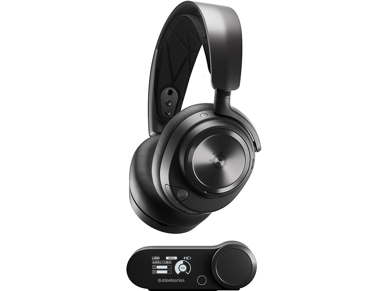 SteelSeries Arctis Nova Pro Wireless Active Noise Canceling Bluetooth Stereo Gaming Over-the-Ear Headset, Black (61521)