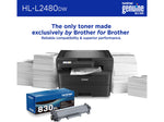 Brother HL-L2480DW Compact Wireless Black & White Laser Printer, Copy & Scan, Refresh Subscription Ready