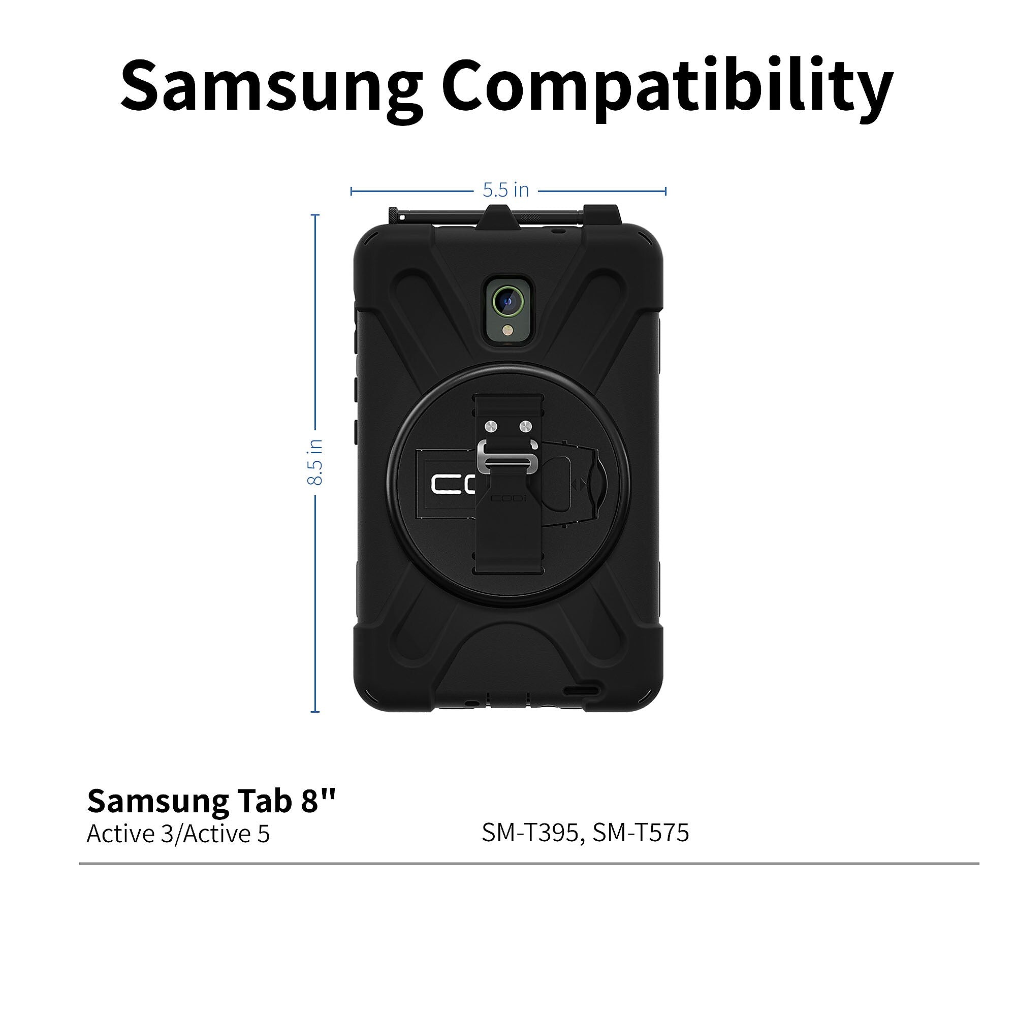 CODi C30705059 Polycarbonate Cover for 8" Samsung Galaxy Tab, Black