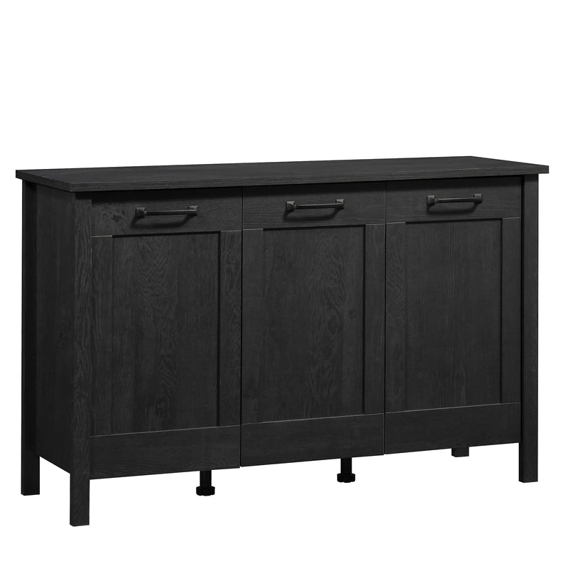 Sauder Select 30"H Storage Cabinet with 4 Shelves, Raven Oak (433978)