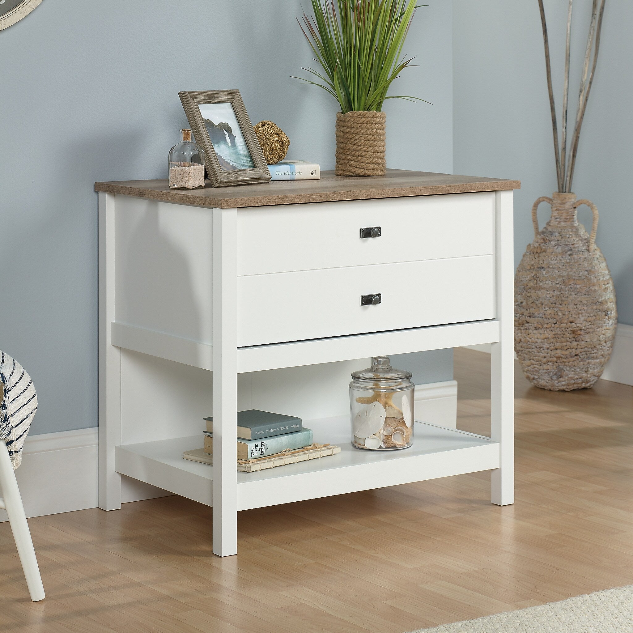 Sauder Cottage Road Lateral File Cabinet, Letter/Legal Size, 30"H x 32"W x 22"D, Soft White (427307)