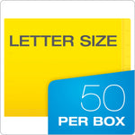 Pendaflex Reinforced Classification Folder, 3/4" Expansion, Letter Size, Yellow, 50/Box (H10U13Y)