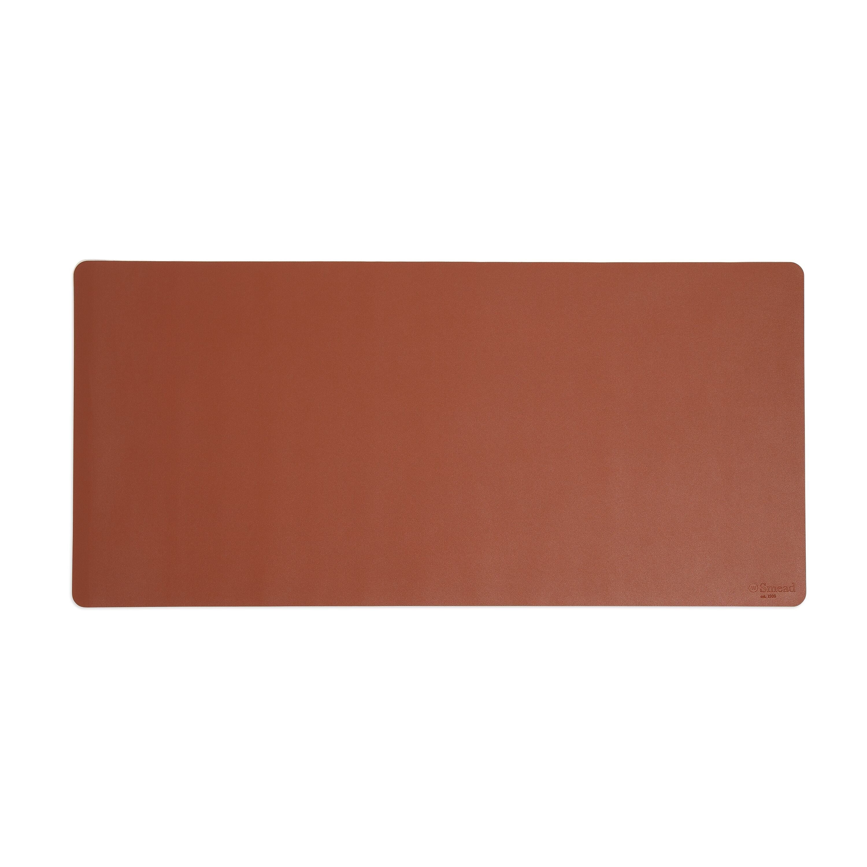 Smead Large Vegan Leather Anti-Slip Desk Pad, 36" x 17", Brown (64827)