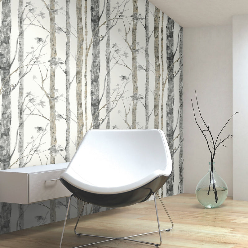 York Wallcoverings Birch Trees Peel and Stick Wallpaper (RMK9047WP)