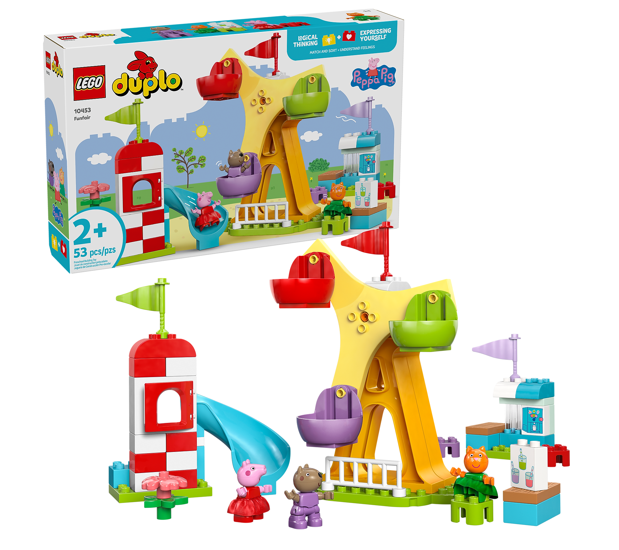 LEGO DUPLO Peppa Pig Funfair, 53 Pieces (10453)