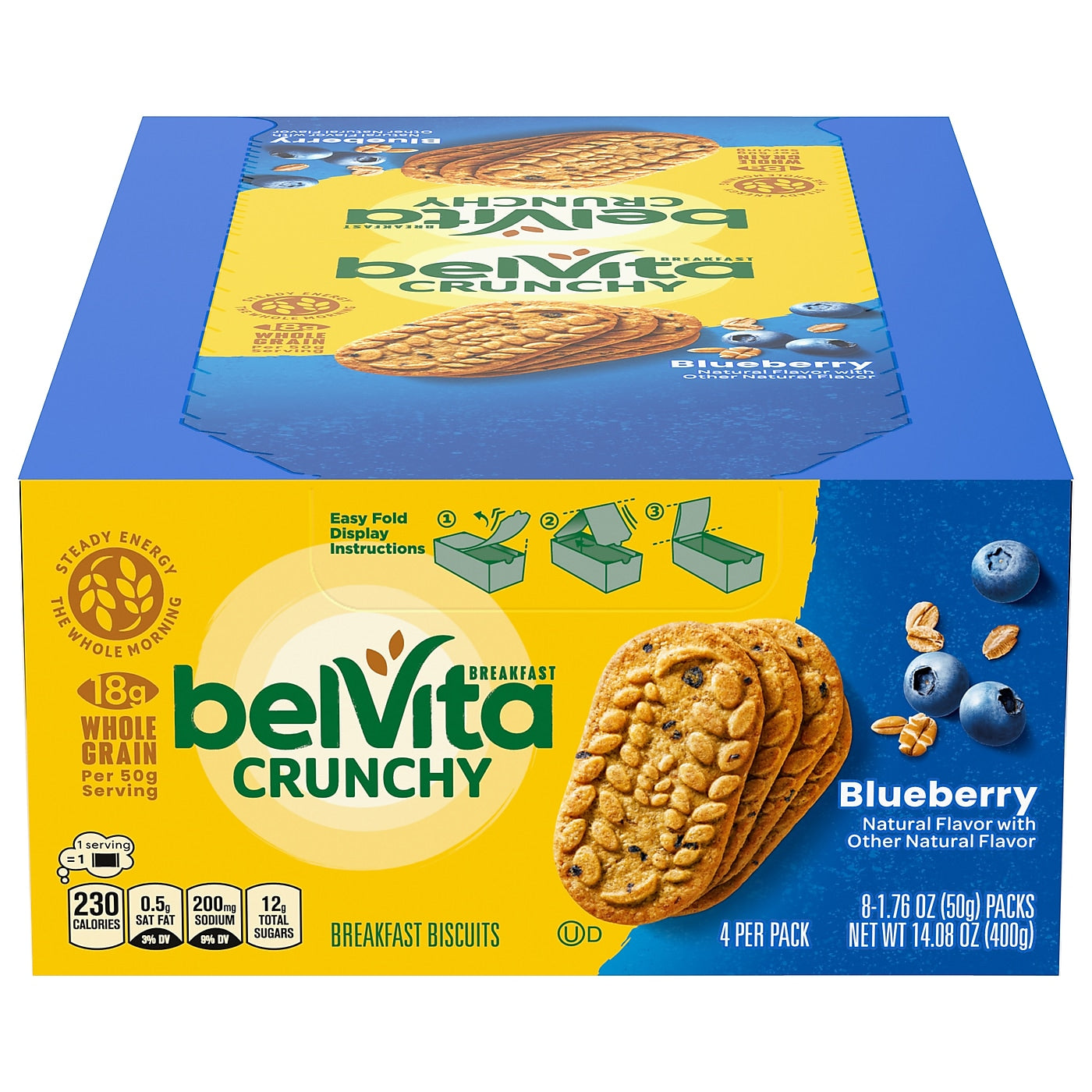BelVita Blueberry Breakfast Bar, 1.76 oz., 8 Bars/Box (GEN02908)